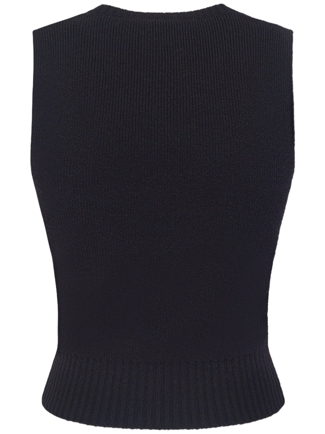 Shop The Row Comi Cashmere Blend Knit Vest In Black
