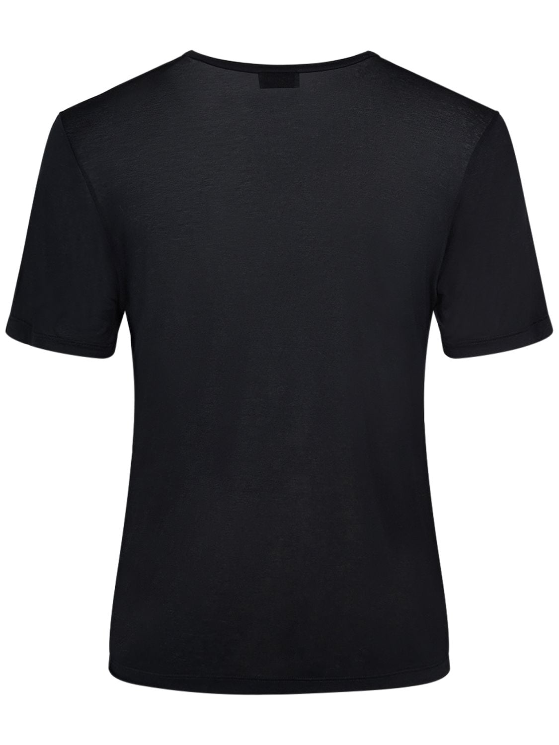 Shop Saint Laurent Classic Old School Viscose T-shirt In Black