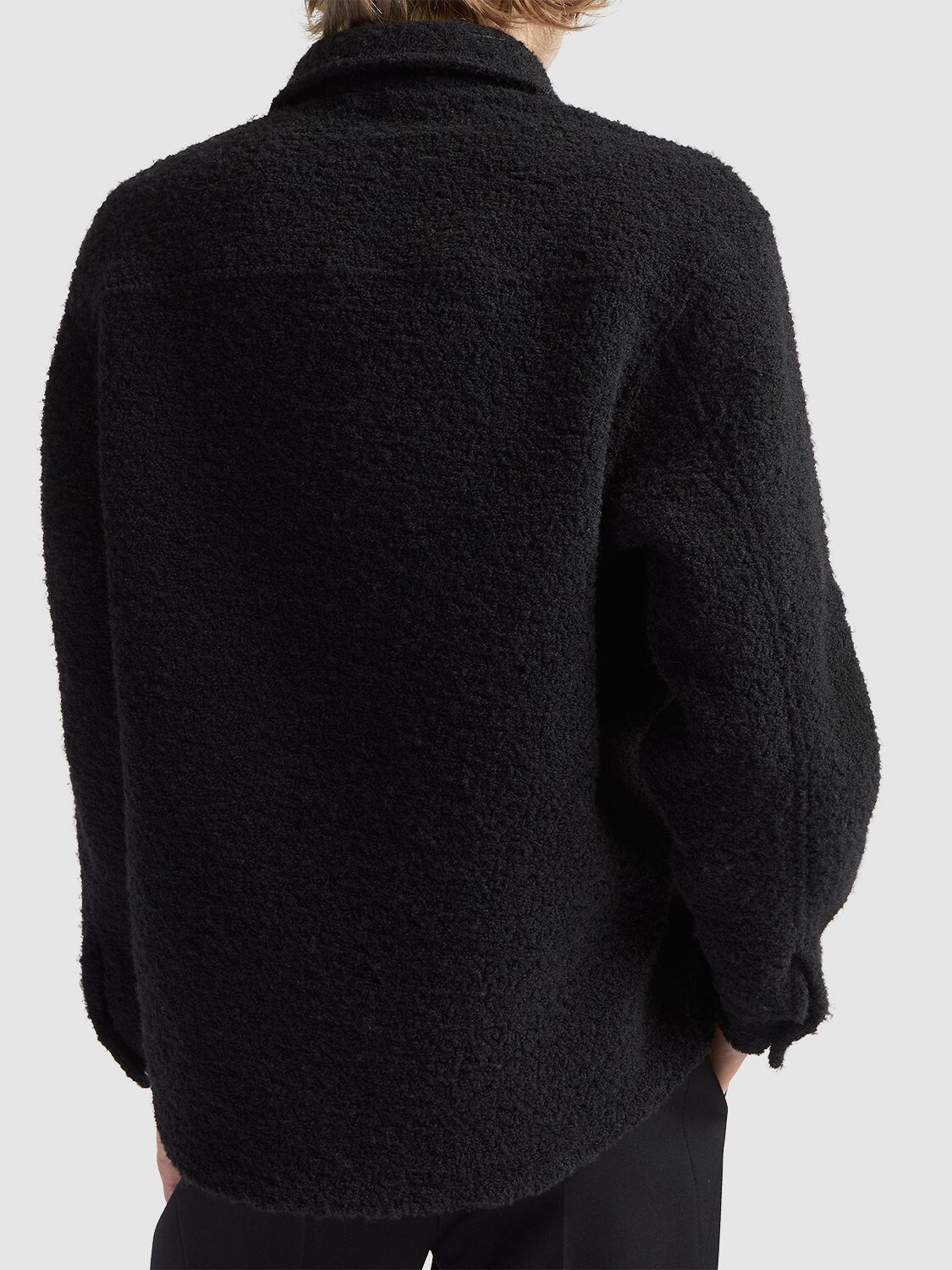 Shop Saint Laurent Tech Overshirt In Black