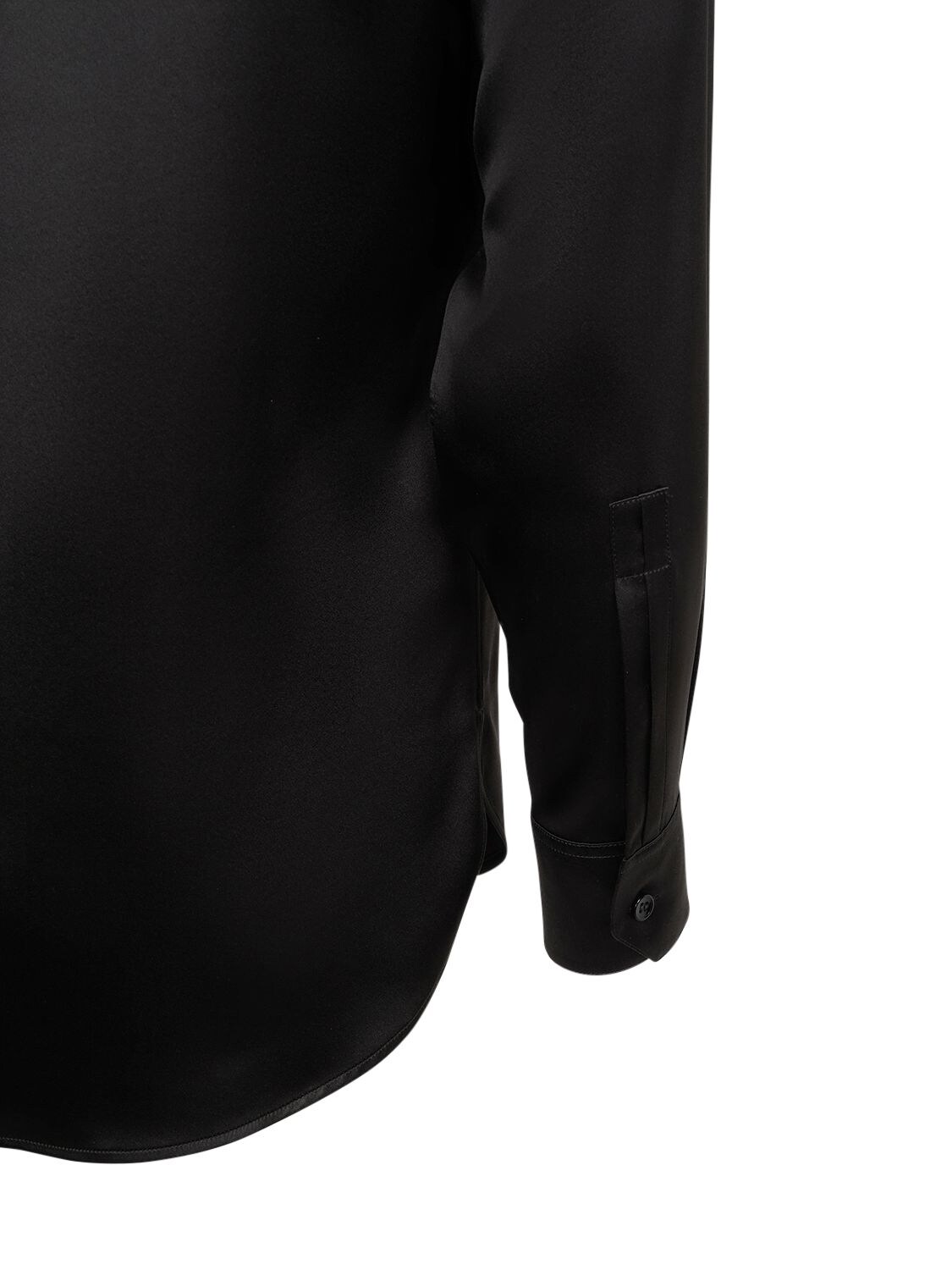 Shop Saint Laurent Classic Silk Shirt In Black