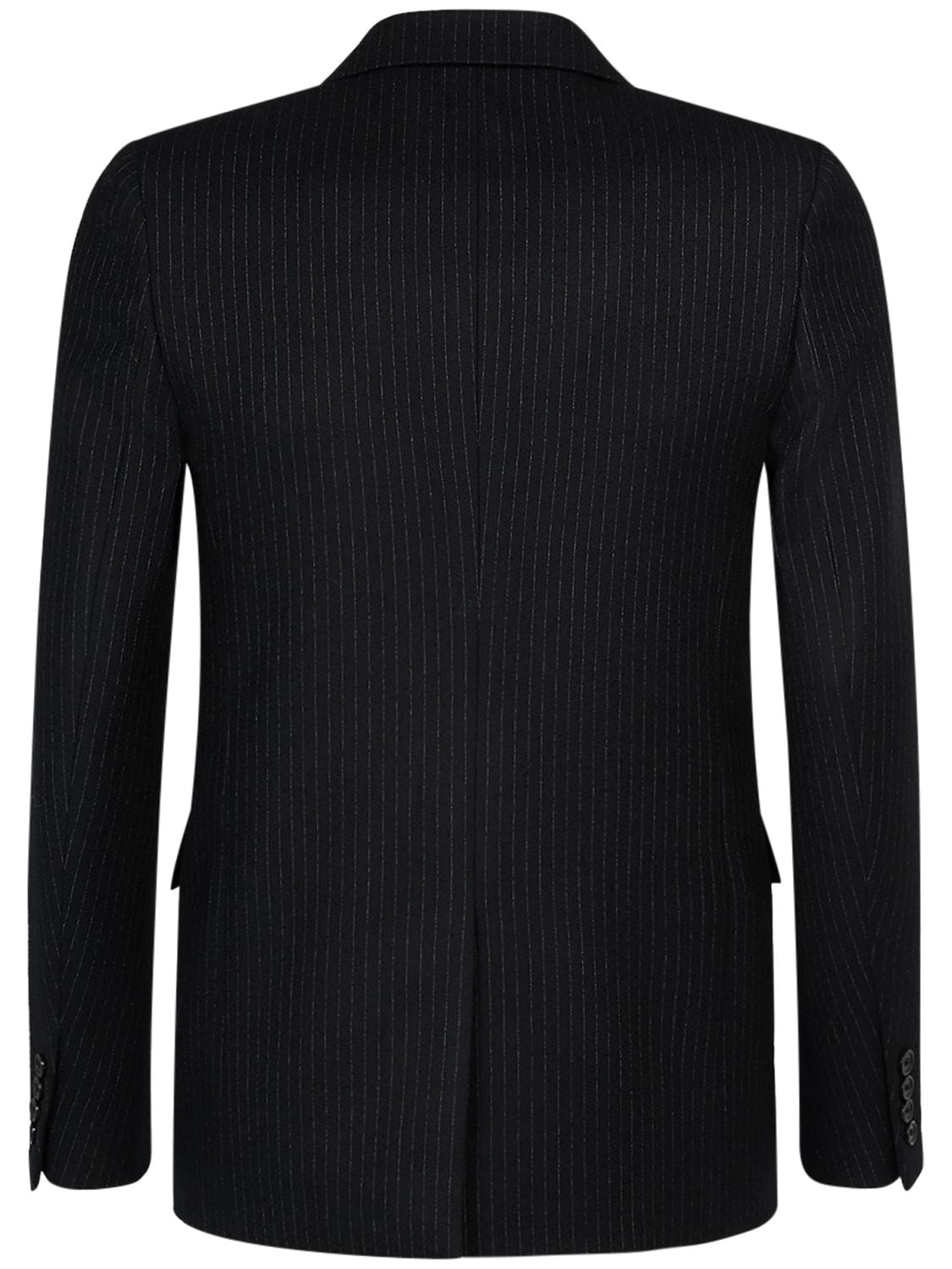 Shop Saint Laurent Double Breast Wool Blend Jacket In Black