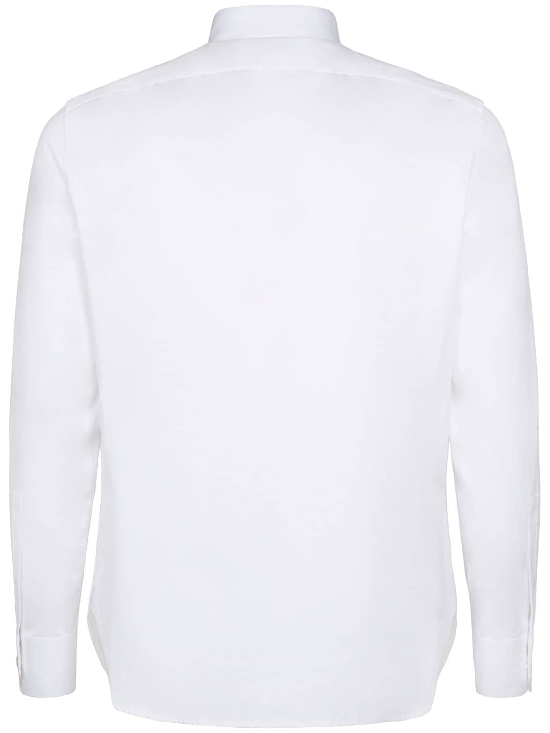 Shop Saint Laurent Cotton Poplin Shirt In White