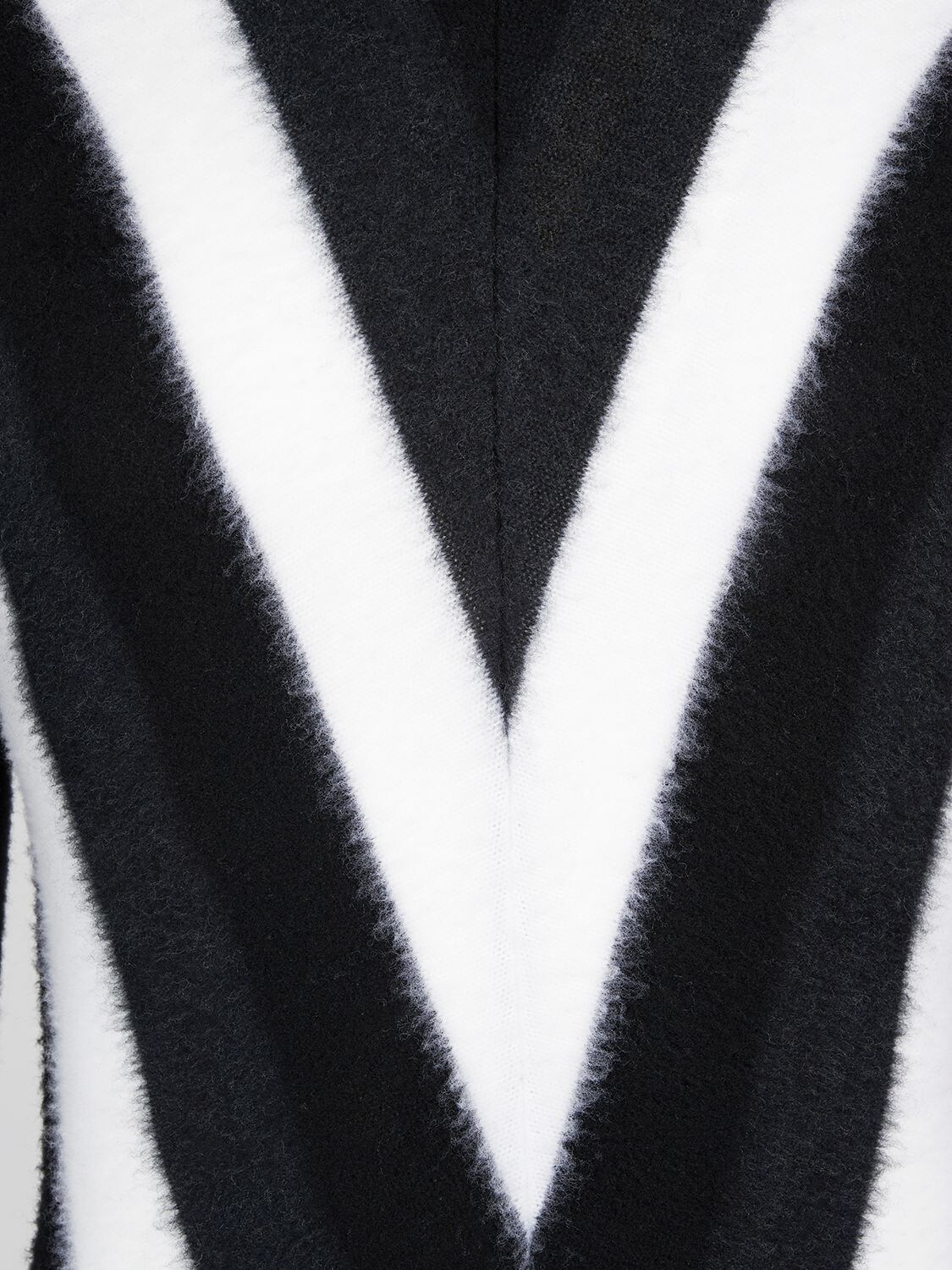 Shop Saint Laurent Brush Wool Turtleneck Sweater In Black,white