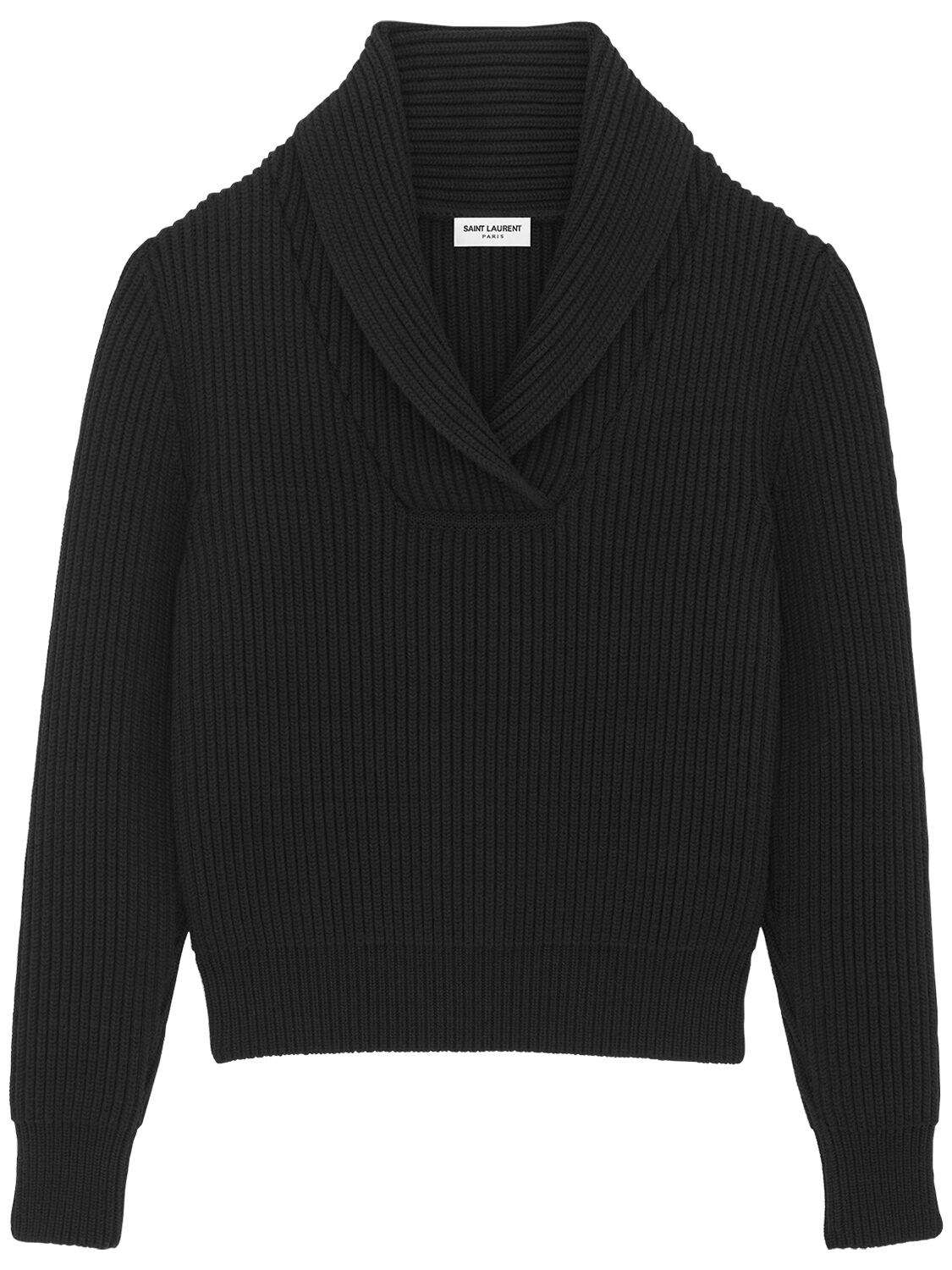 Shop Saint Laurent Wool Sweater In Black