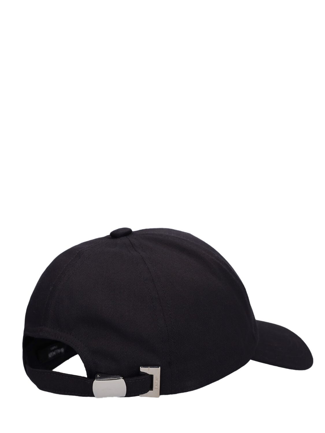 Shop Balmain Logo Cotton Baseball Cap In Black,white