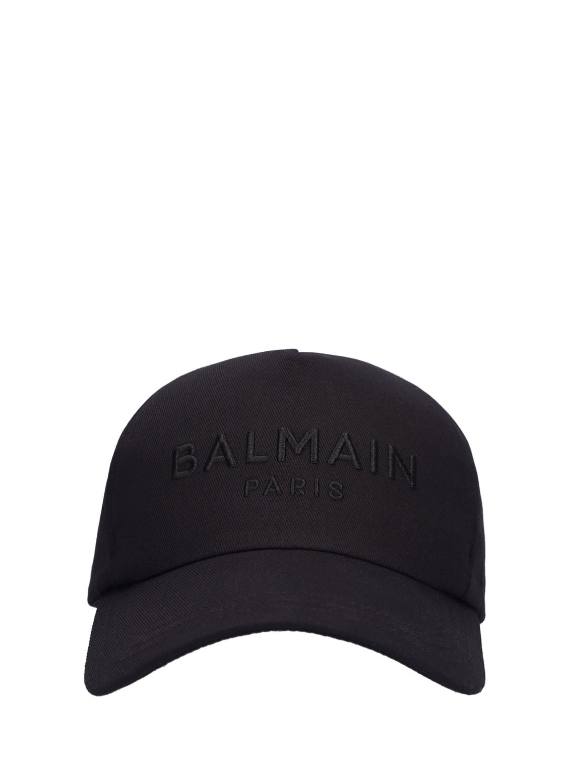 BALMAIN LOGO COTTON BASEBALL CAP