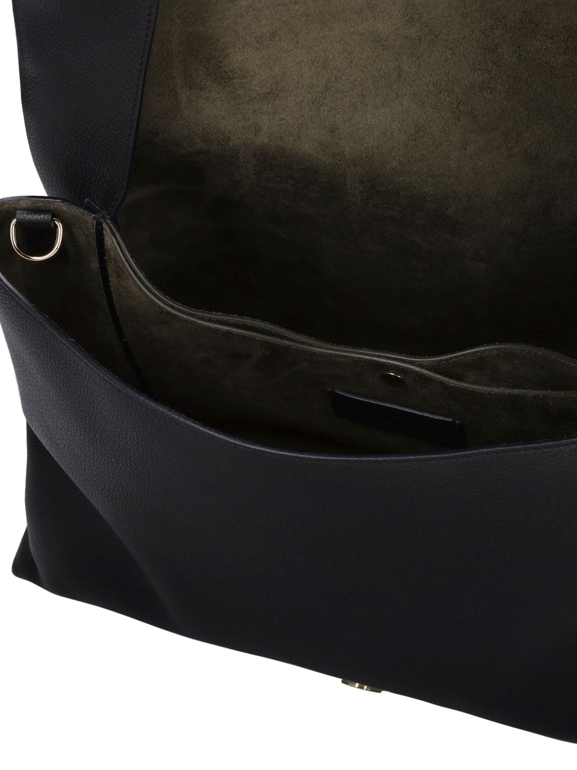 Shop Victoria Beckham Xl Soft Leather Flap Shoulder Bag In Black