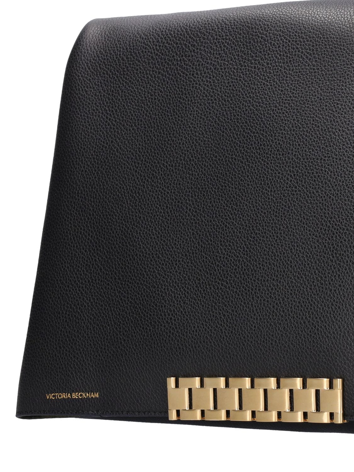 Shop Victoria Beckham Xl Soft Leather Flap Shoulder Bag In Black