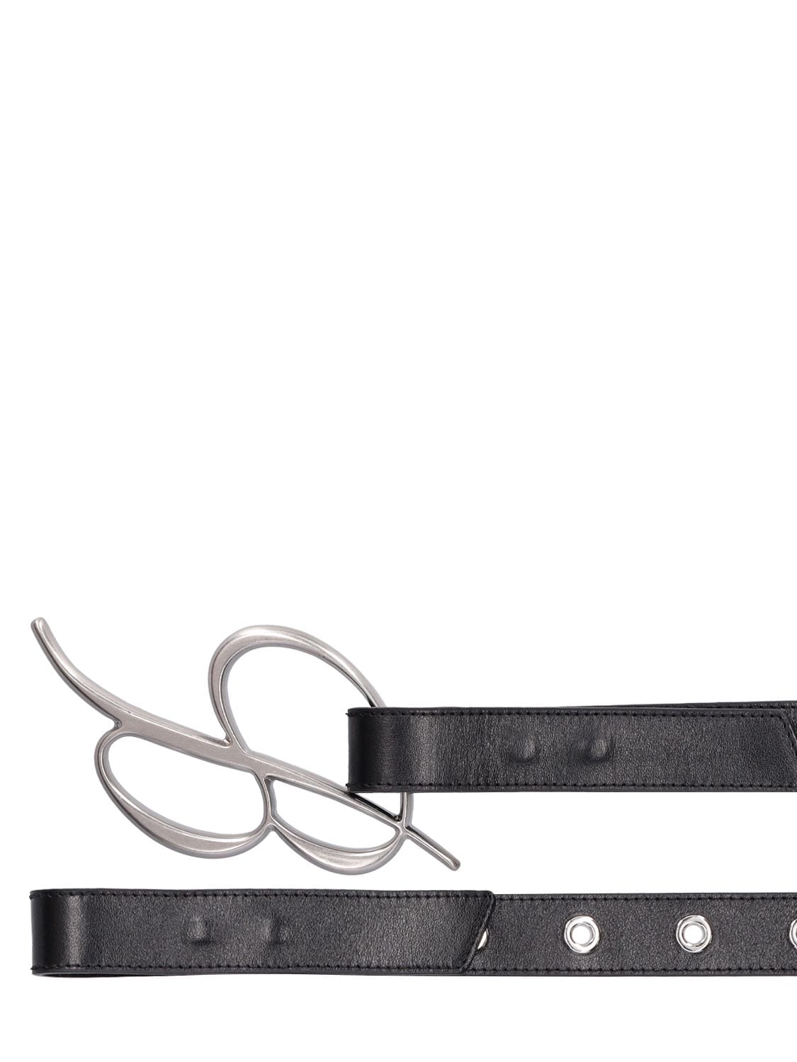 Shop Blumarine Logo Leather Belt In Black