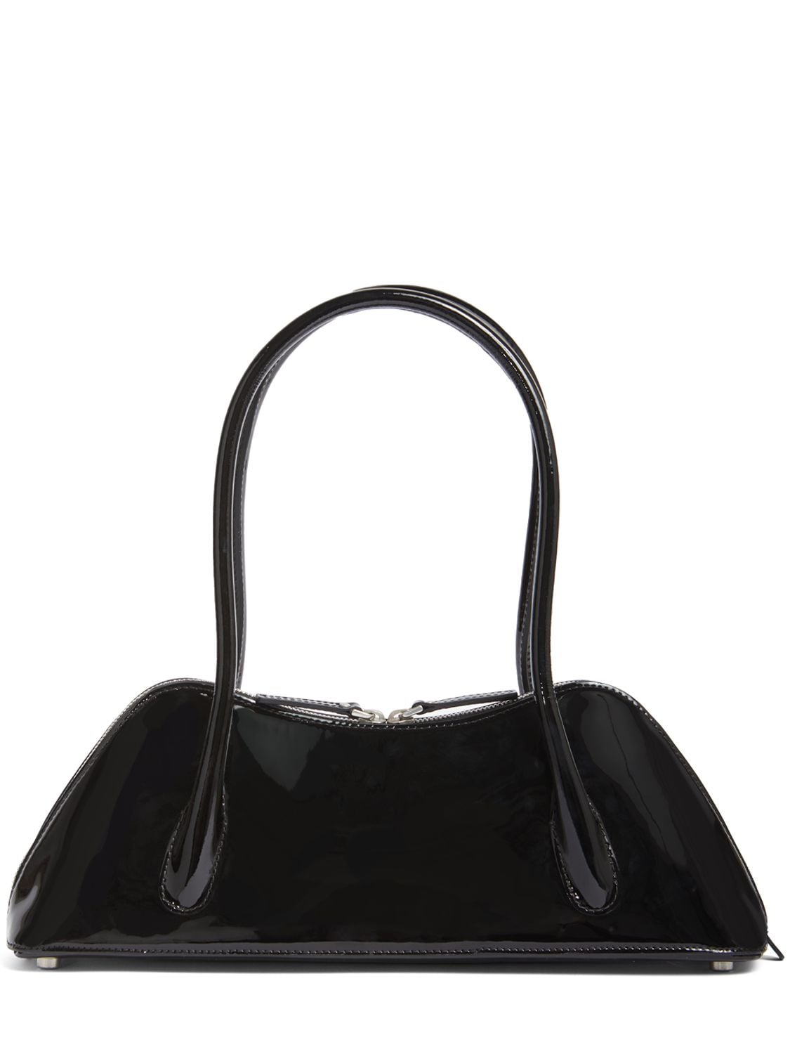 Shop Blumarine Regular Bugatti Leather Shoulder Bag In Black