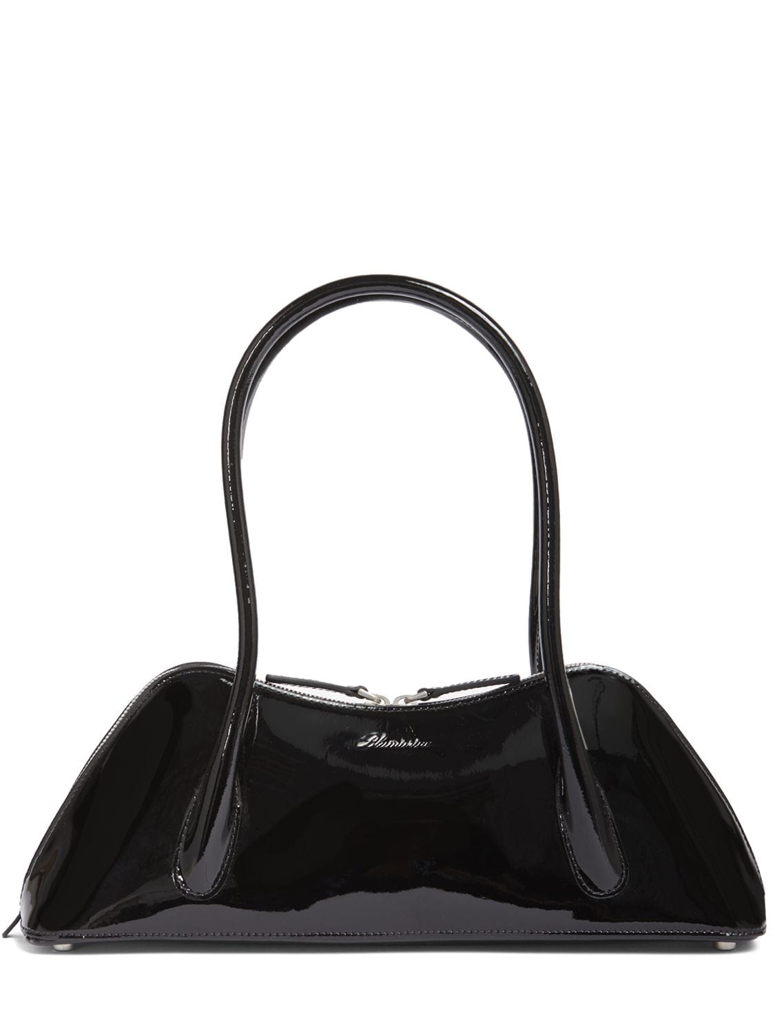 Blumarine Regular Bugatti Leather Shoulder Bag In Black