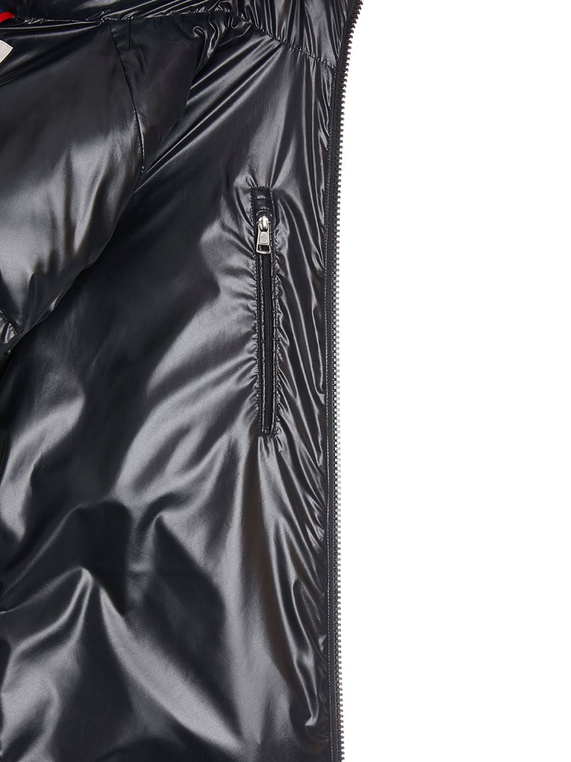 Shop Moncler Bourne Nylon Down Jacket In Black