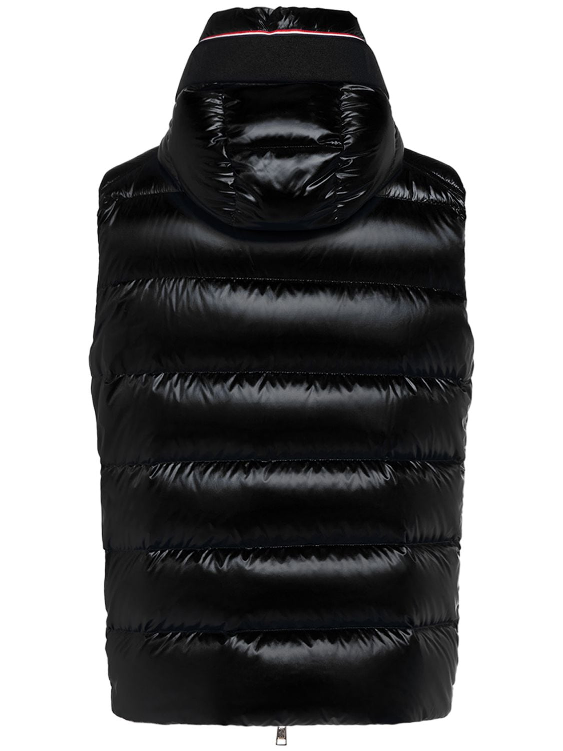Shop Moncler Luiro Shiny Nylon Down Vest In Black