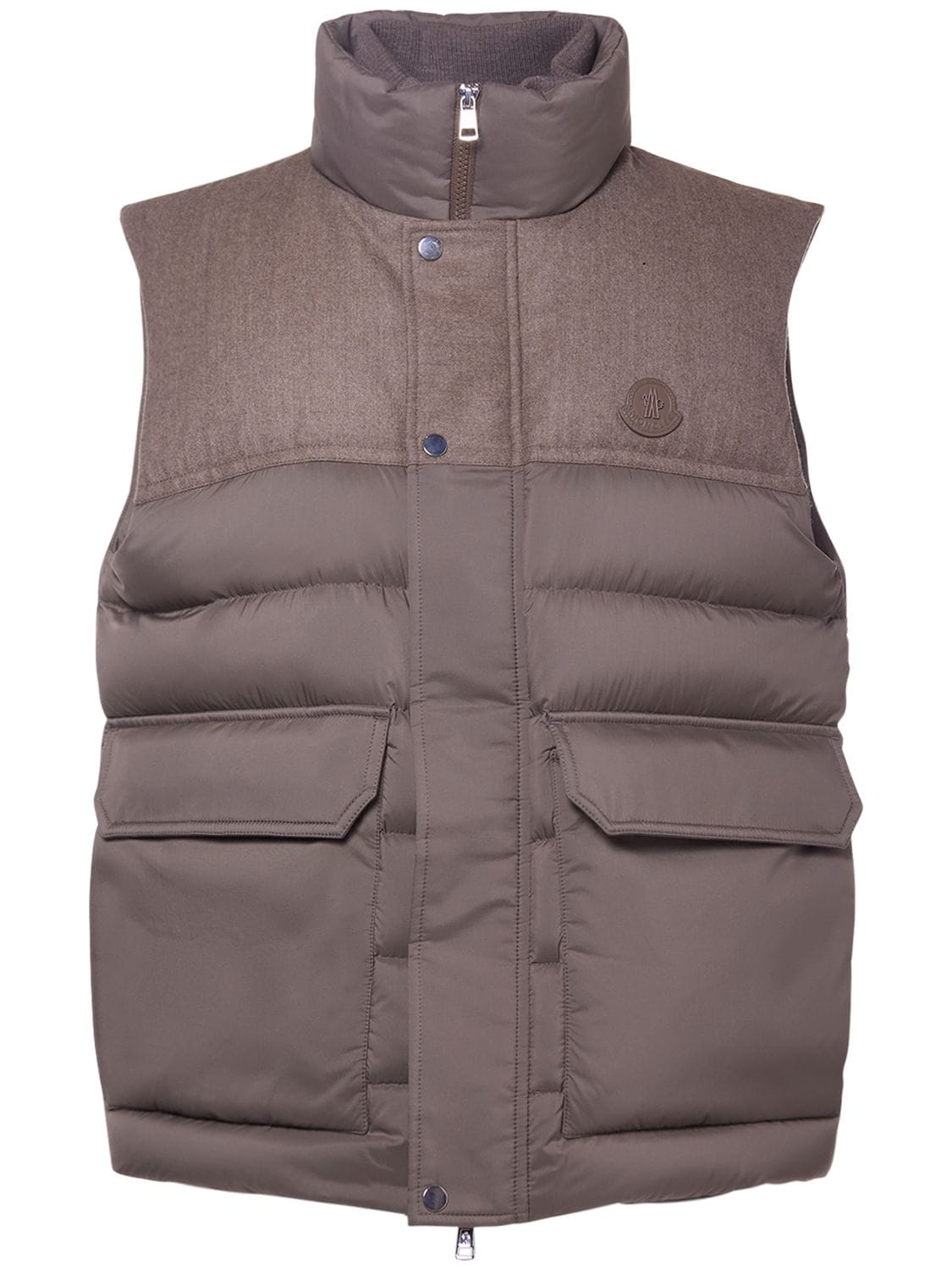 Moncler Rance尼龙羽绒马甲 In Taupe