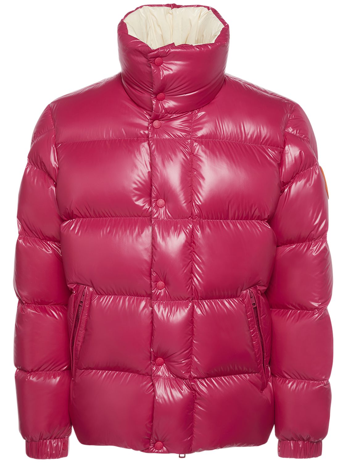 Moncler Dervox Logo-appliquéd Quilted Shell Down Jacket In Fuchsia