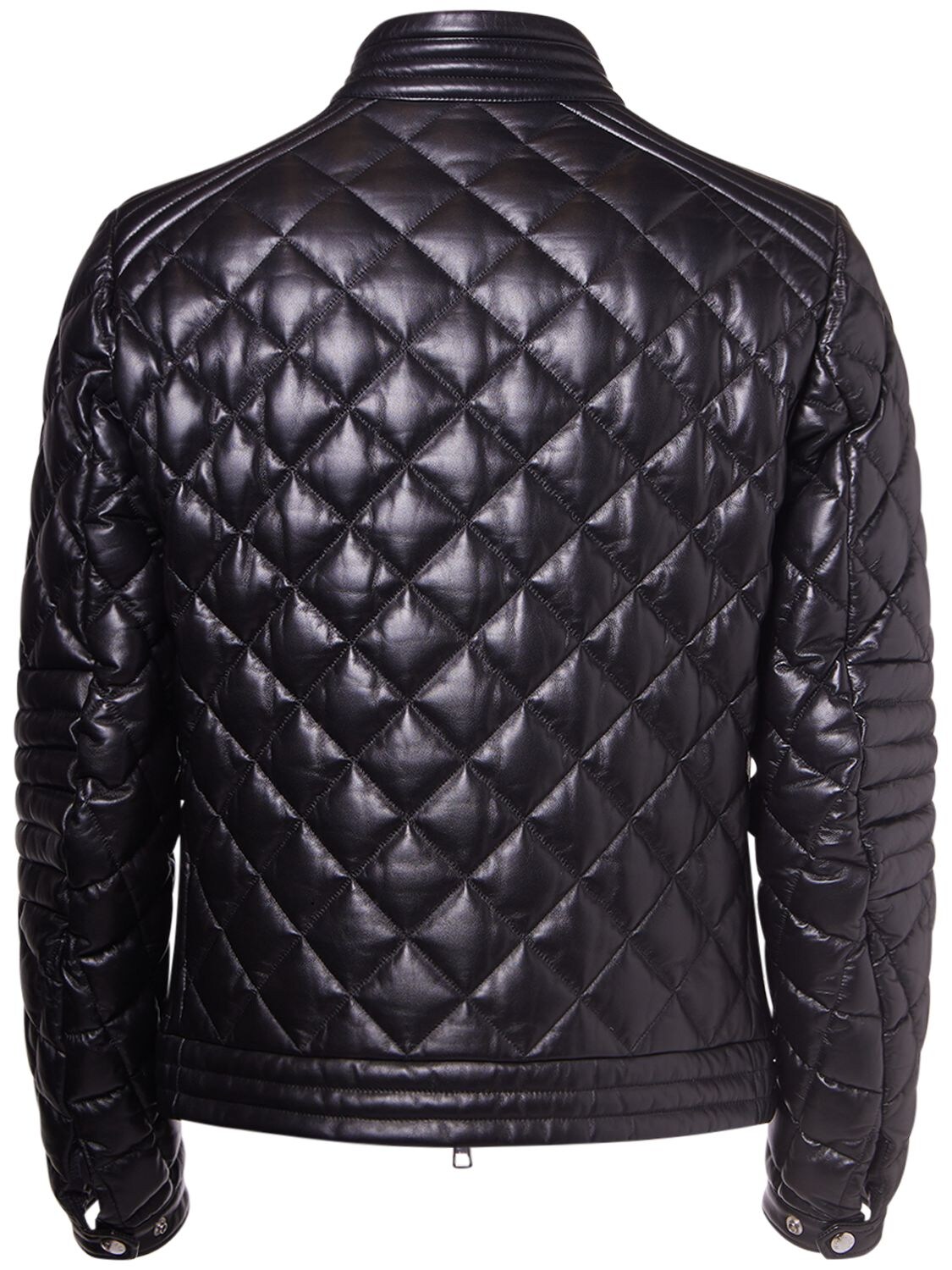Zancara Quilted Leather Moto Jacket In Black