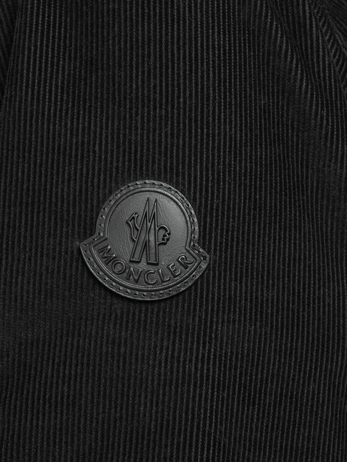 Shop Moncler Cotton Corduroy Shirt In Black