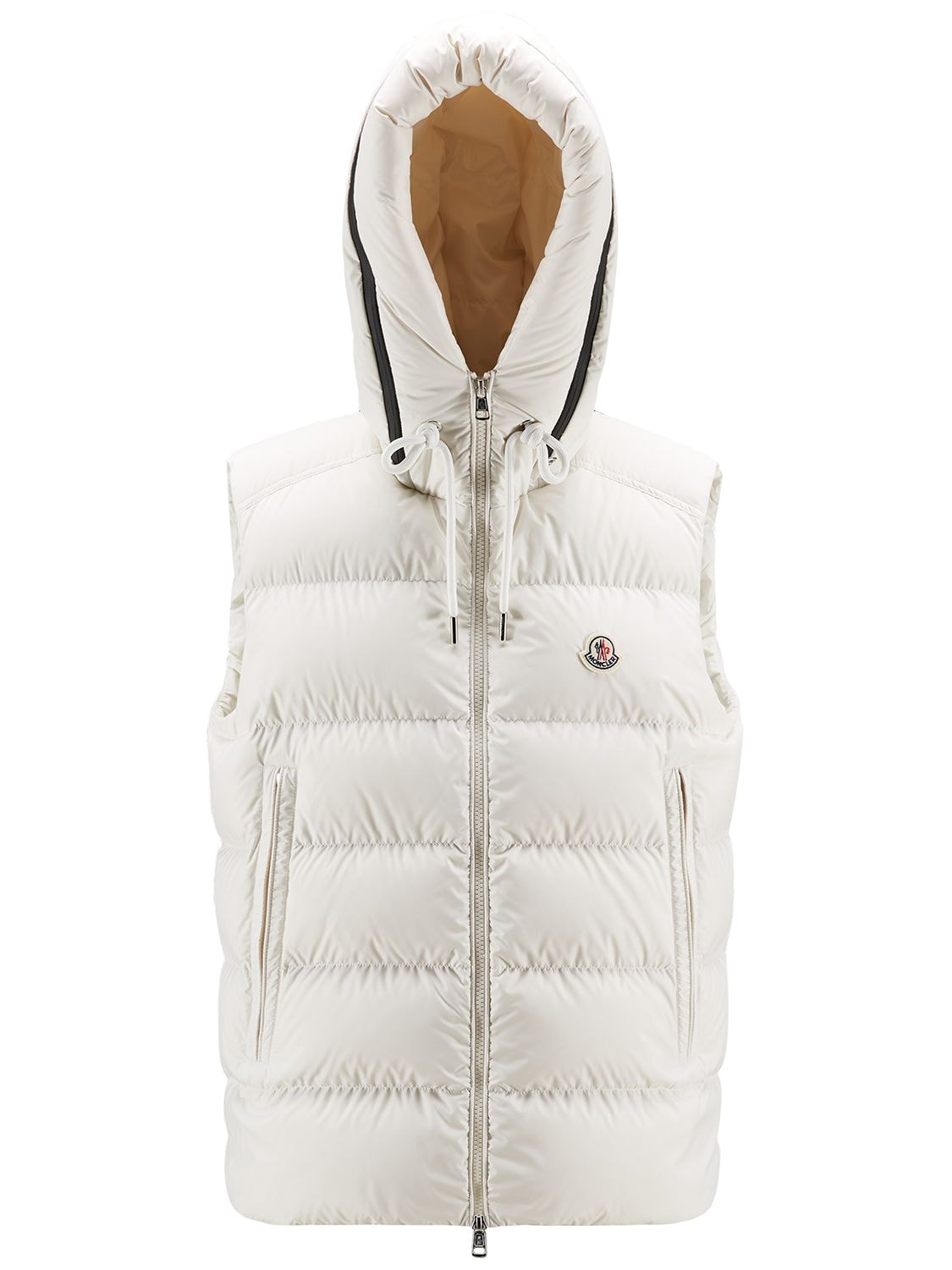 Shop Moncler Cardamine Tech Down Vest In White