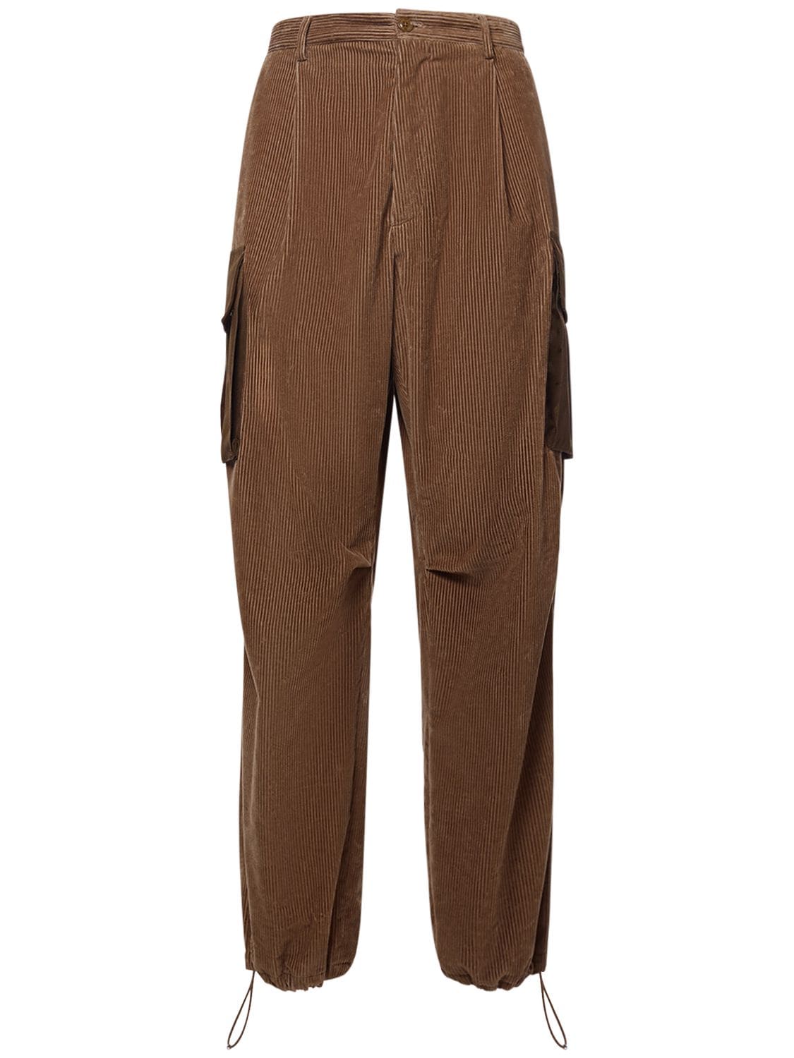 Moncler Cotton Corduroy Pants In Cocoa Brown