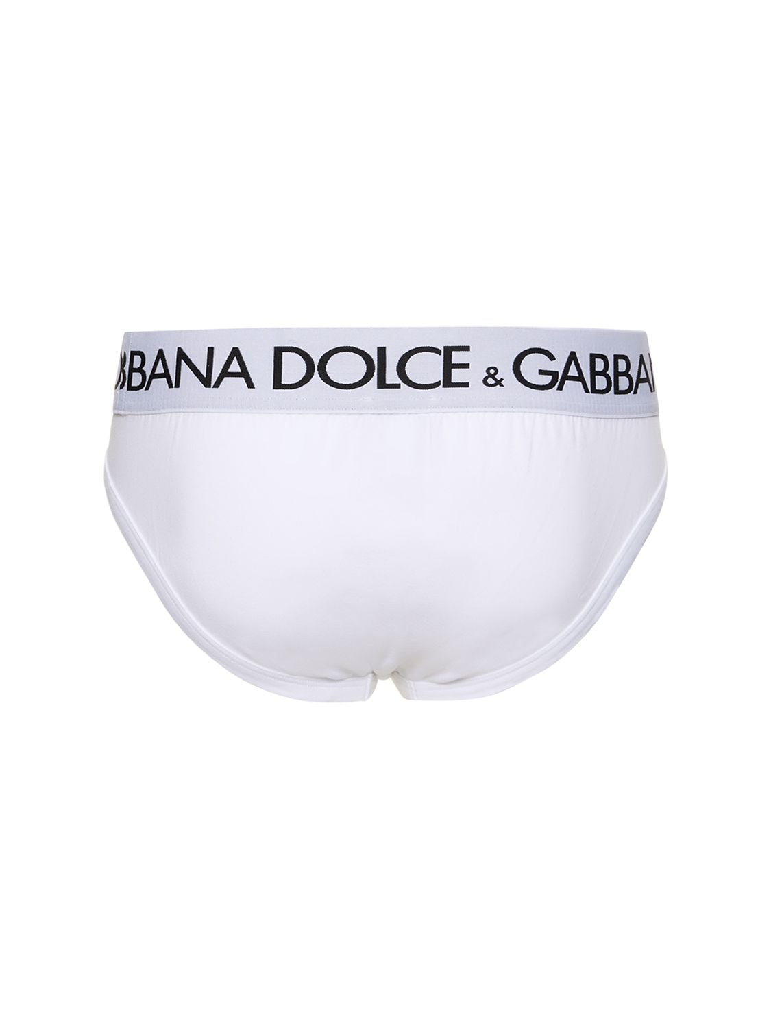 Shop Dolce & Gabbana Logo Cotton Briefs In White