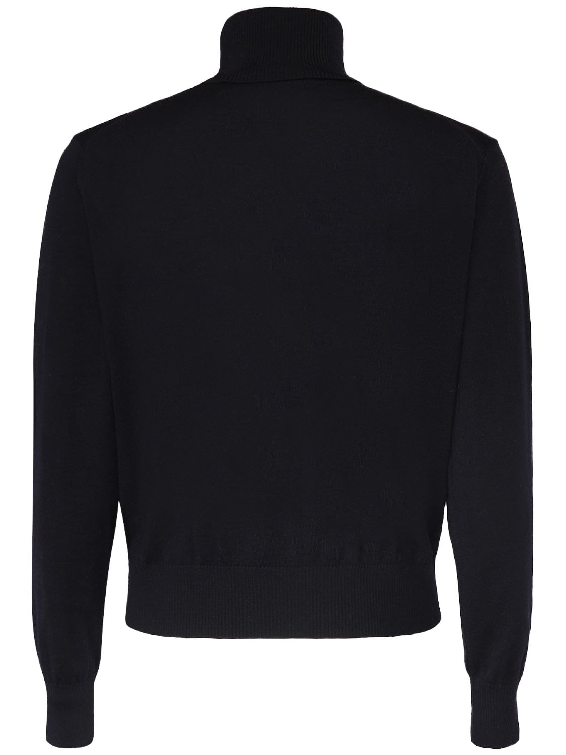 Shop Ami Alexandre Mattiussi Adc Wool Turtleneck In Black