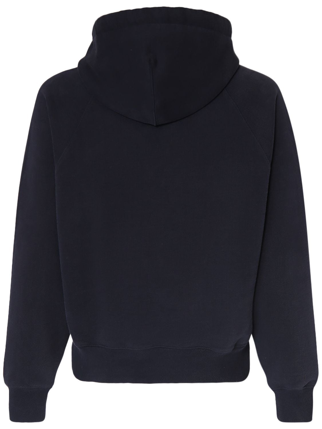 Shop Ami Alexandre Mattiussi Logo Cotton Hoodie In Black