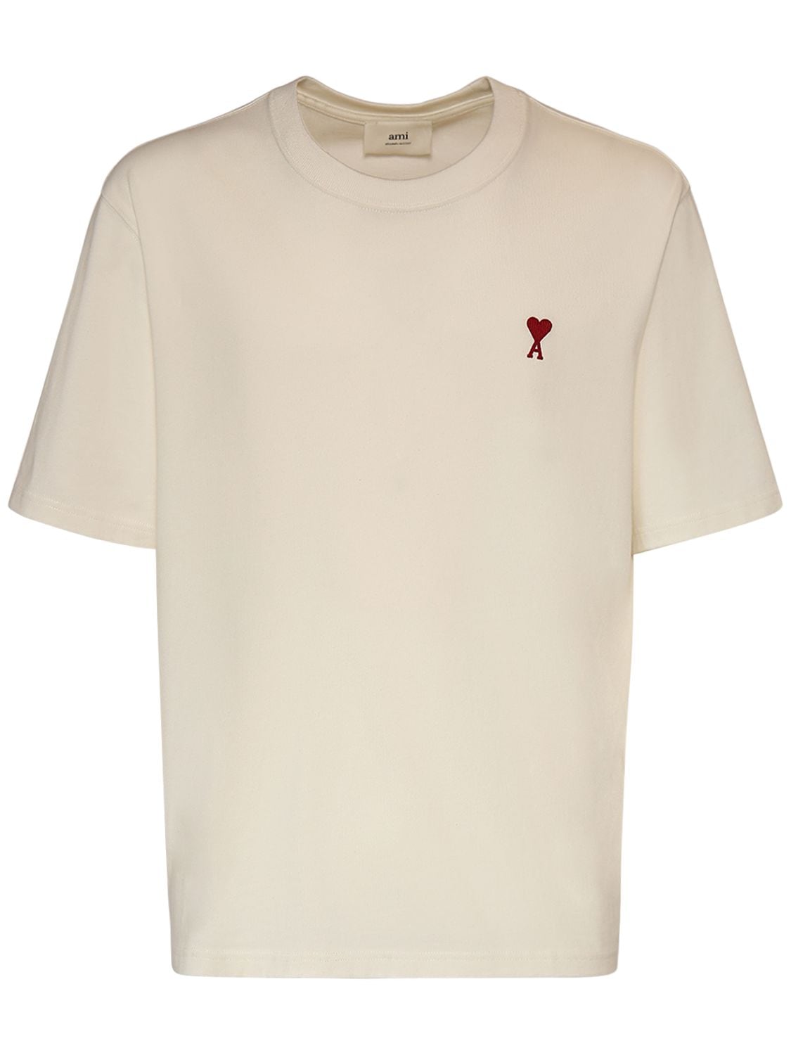 Ami Alexandre Mattiussi Logo Heavy Cotton T-shirt In White