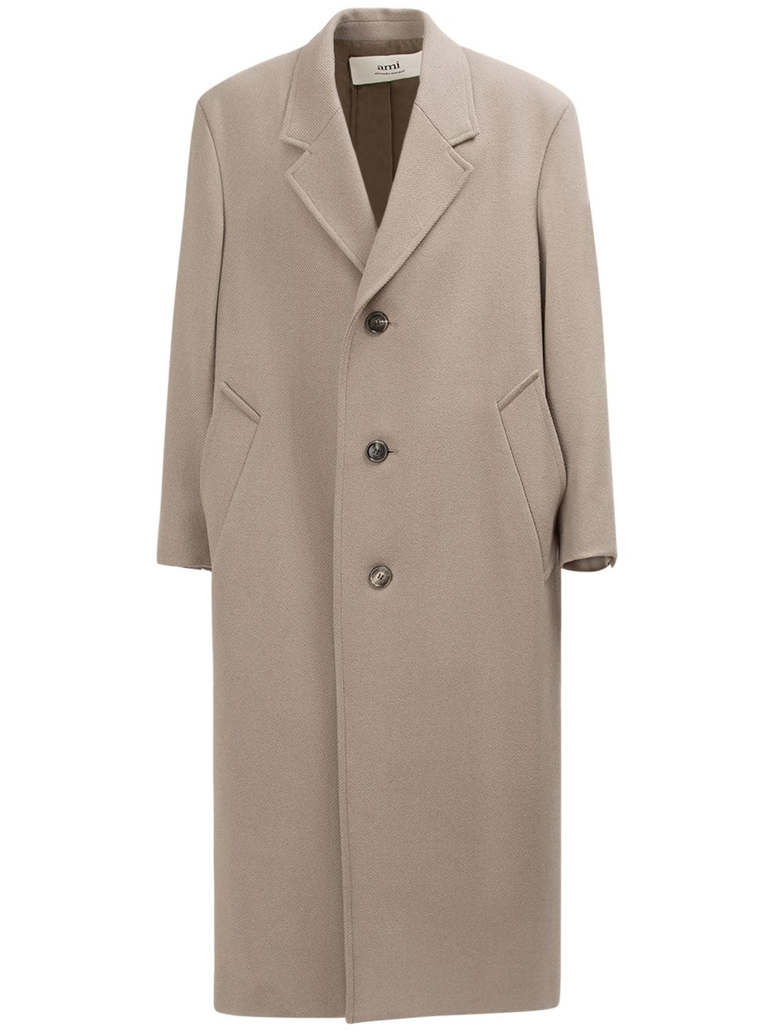 Image of Oversize Wool Gabardine Coat