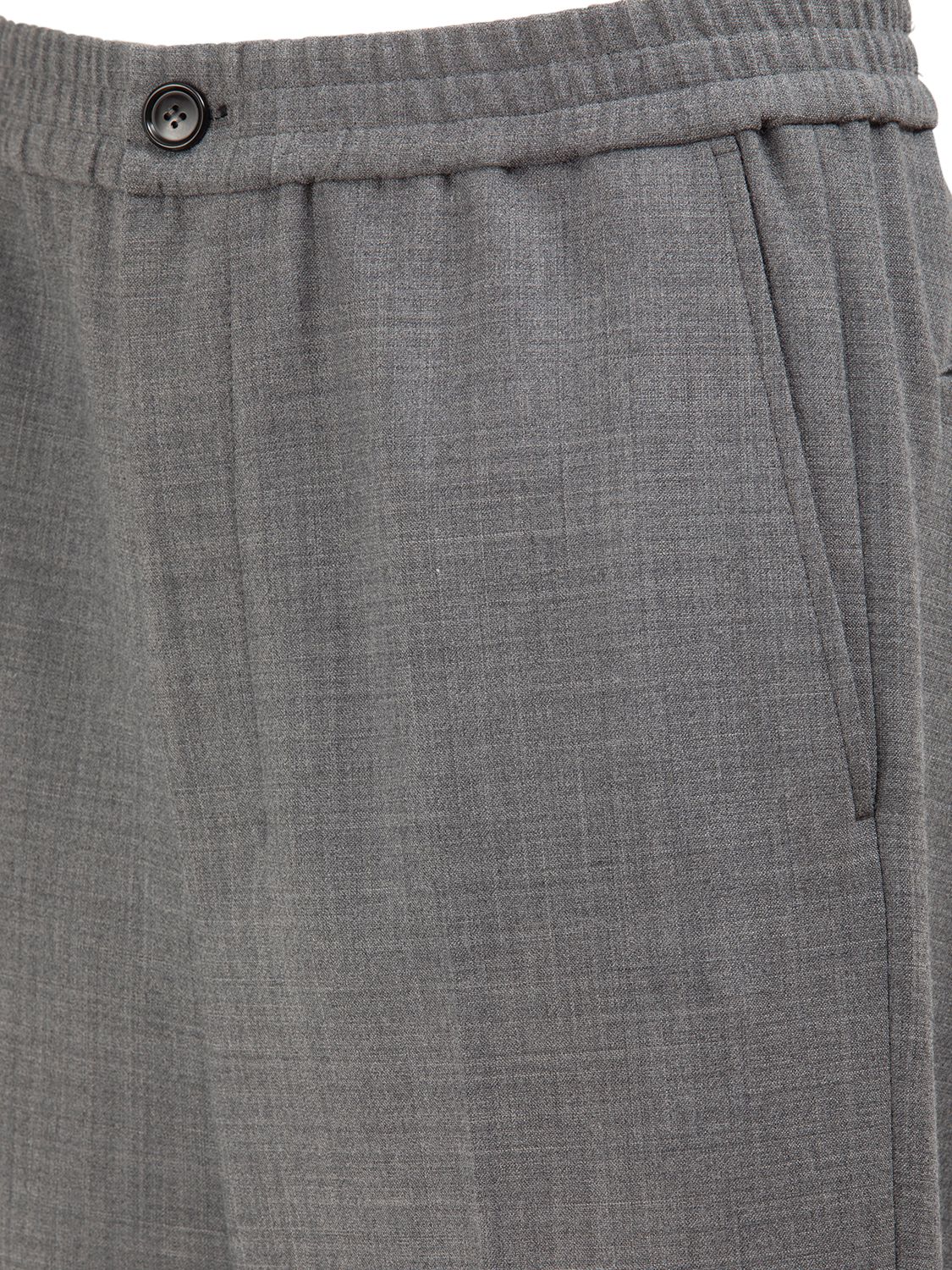 Shop Ami Alexandre Mattiussi Viscose Blend Cropped Pants In Grey
