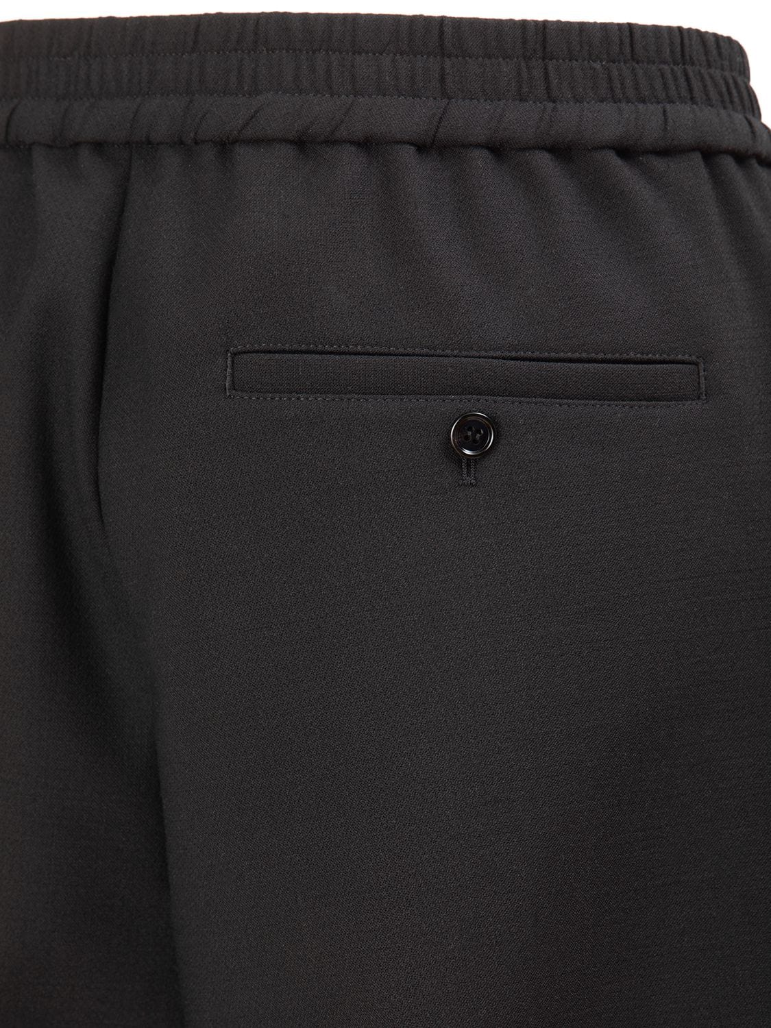 Shop Ami Alexandre Mattiussi Wool Blend Straight Pants In Black