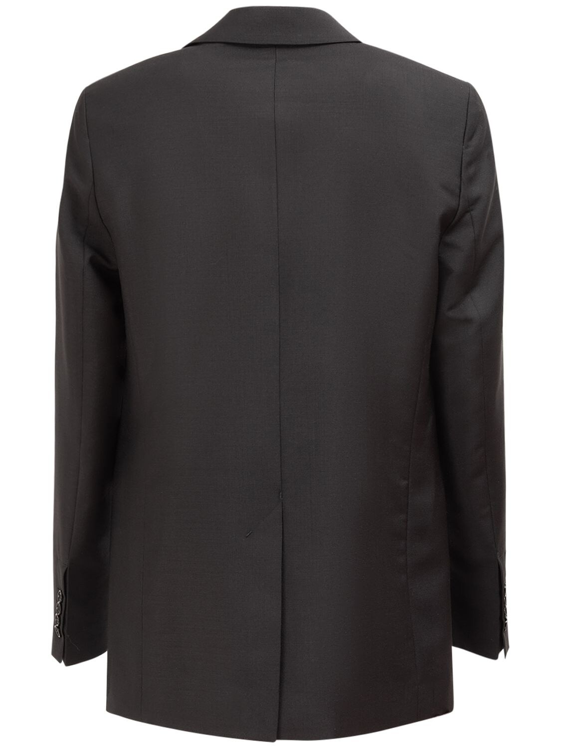 Shop Ami Alexandre Mattiussi Double Breast Wool Jacket In Black