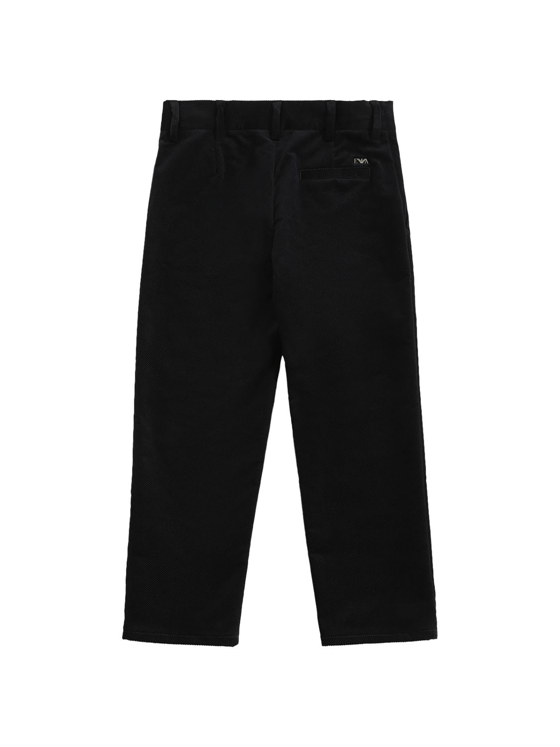 Shop Emporio Armani Cotton Velvet Cargo Pants In Navy