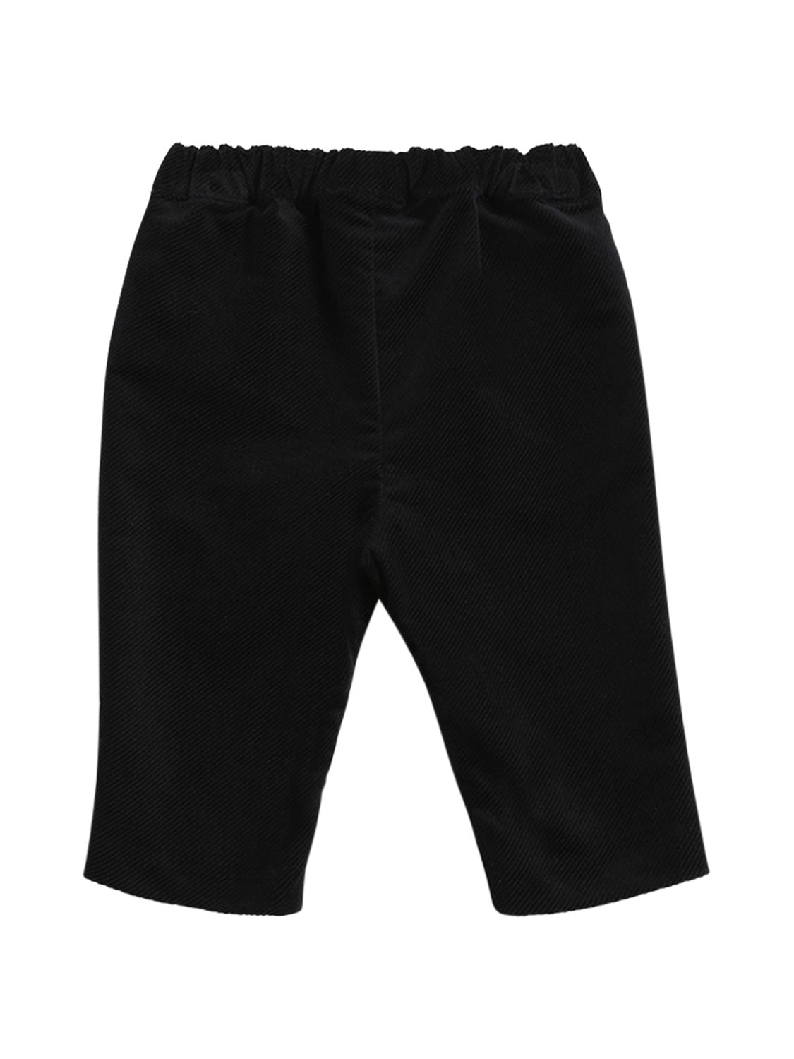 Shop Emporio Armani Cotton Velvet Vest & Shirt & Pants In Navy