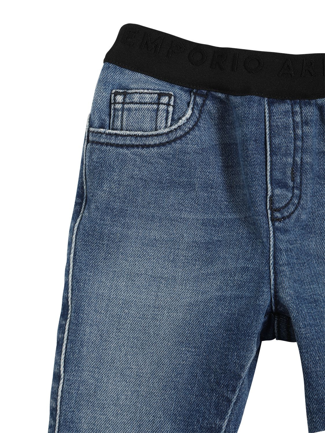 Shop Emporio Armani Stretch Cotton Denim Jeans