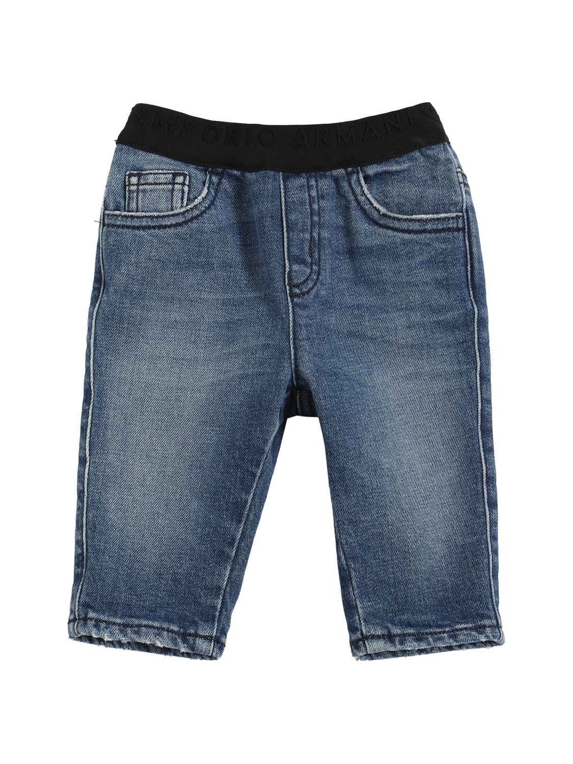 Emporio Armani Kids' Stretch Cotton Denim Jeans