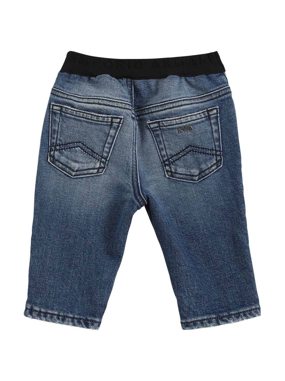 Shop Emporio Armani Stretch Cotton Denim Jeans