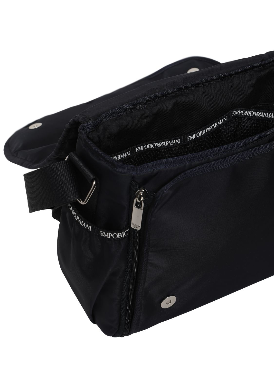 Shop Emporio Armani Nylon Changing Bag, Pad & Bottle Holder In Navy