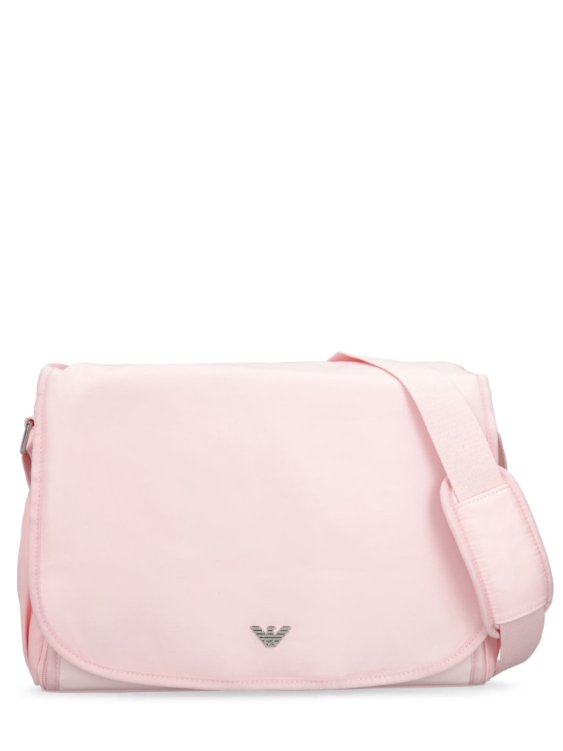 Emporio Armani Kids' Nylon Changing Bag, Pad & Bottle Holder In Pink