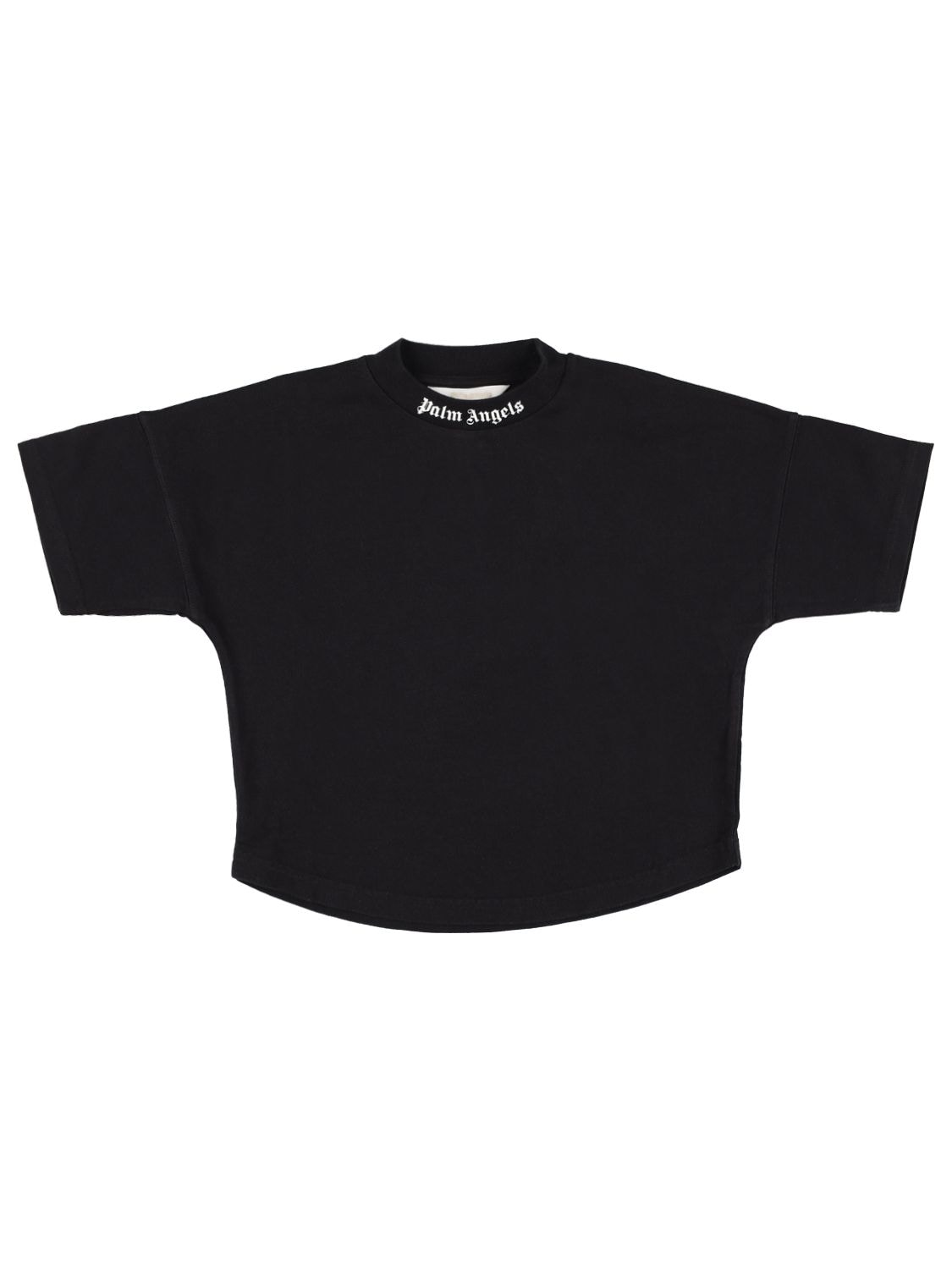 Palm Angels Kids' Classic Logo Cotton Jersey T-shirt In Black,white