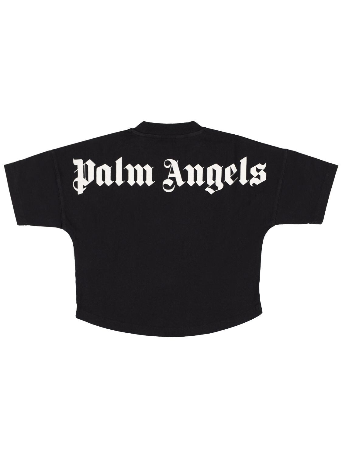 Shop Palm Angels Classic Logo Cotton Jersey T-shirt In Black,white