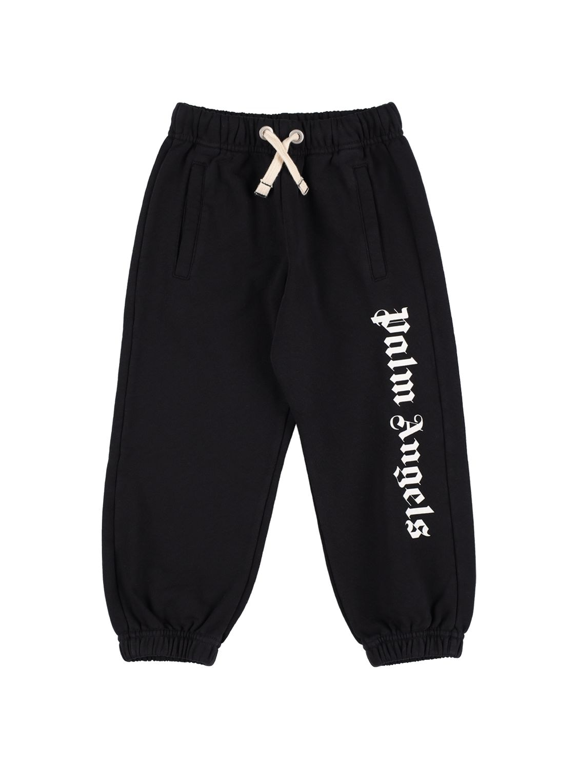 Jersey Track Pants in Black - Palm Angels Kids