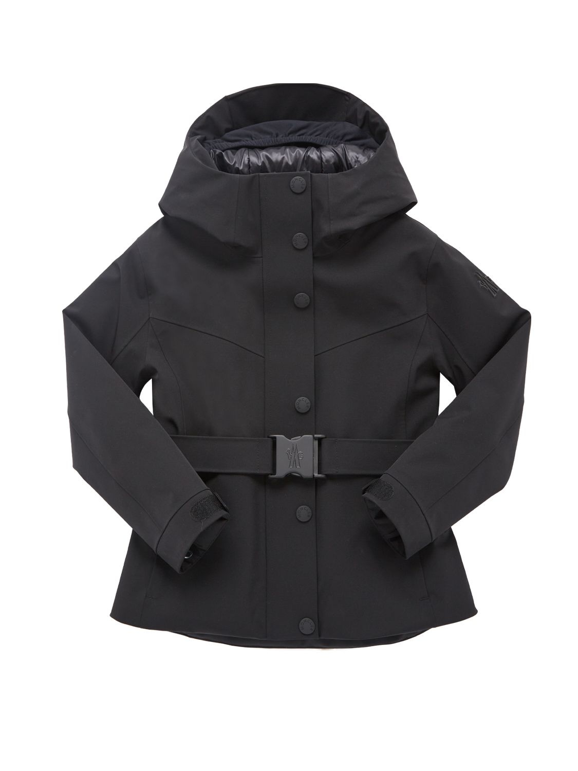 Moncler Grenoble Kids' Corserey Stretch Tech Nylon 2l Jacket In Black