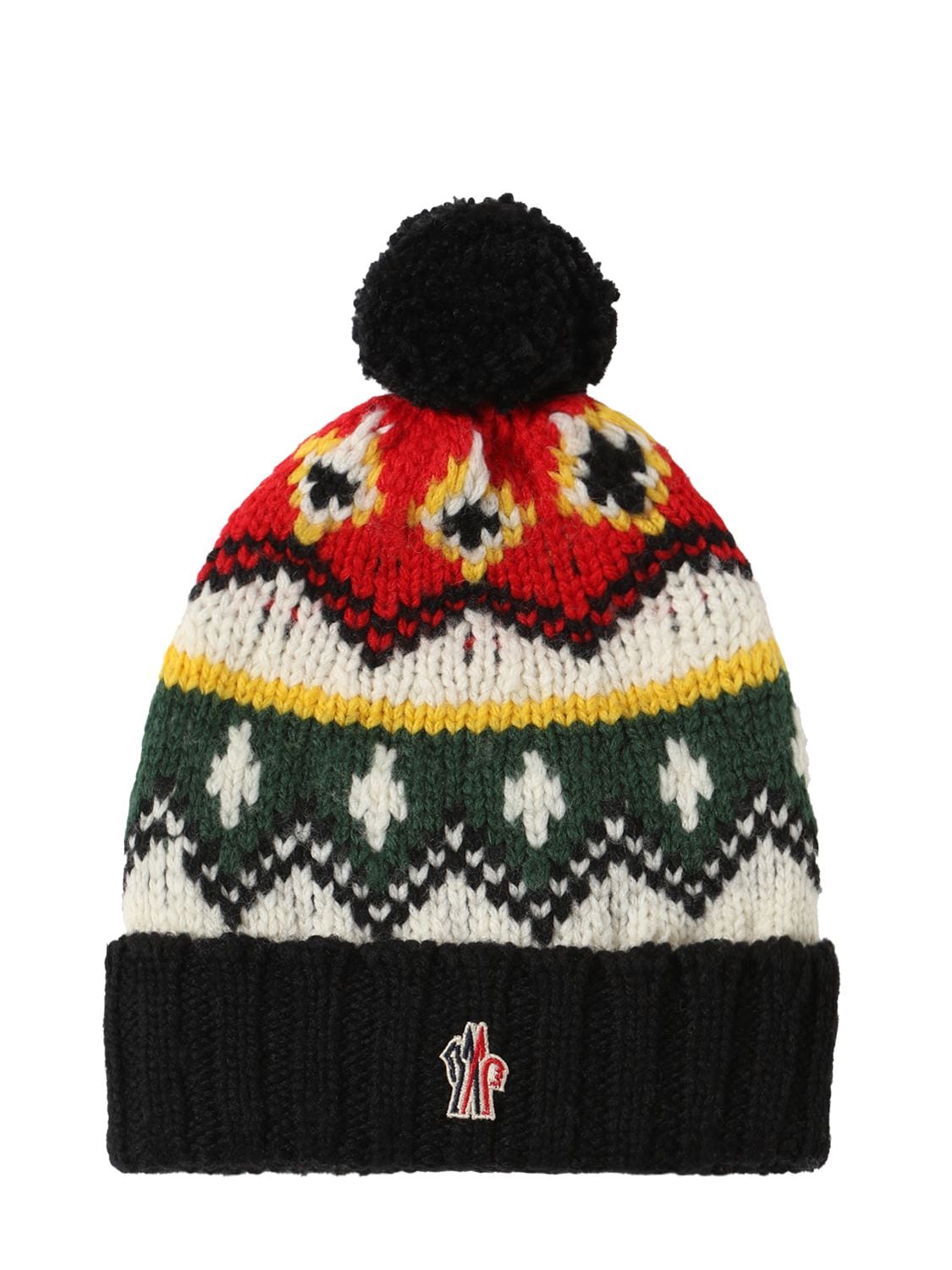 Moncler Babies' Wool Blend Tricot Beanie In White