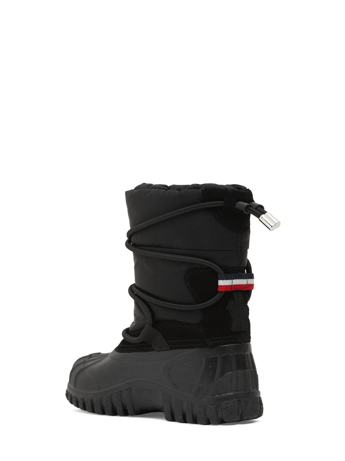 Shop Moncler Chris Tech & Leather Snow Boots In Black