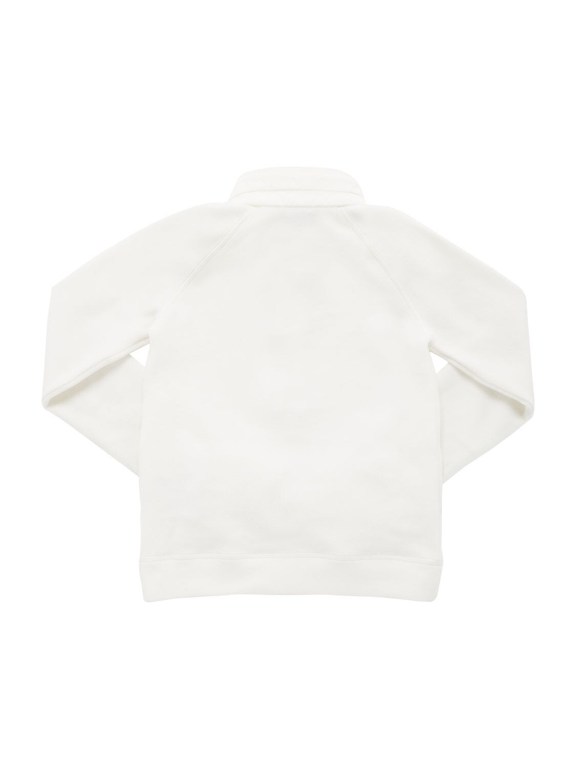 Shop Moncler Fleece Zip-up Sweatshirt In 화이트