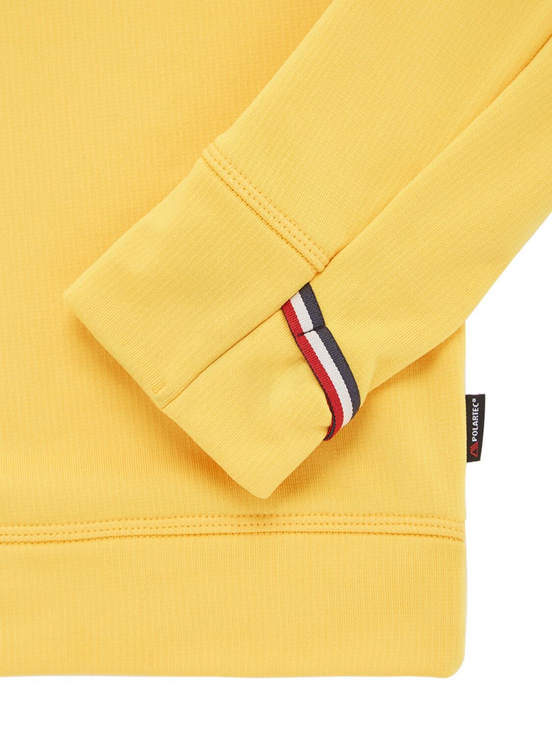 Shop Moncler Tricolor Base Layer L/s T-shirt In Yellow