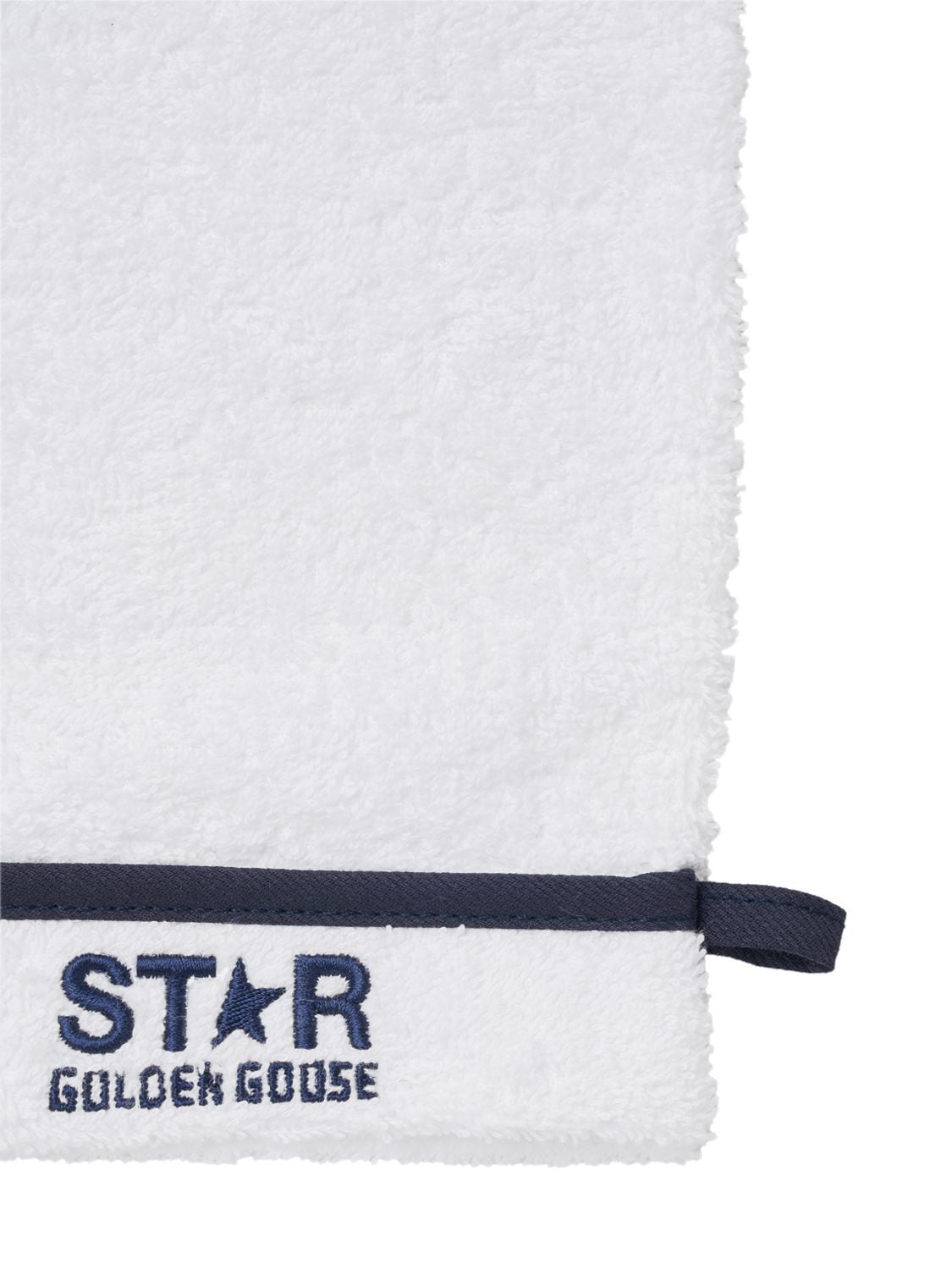 Shop Golden Goose Star Cotton Bodysuit, Bib & Bath Set In White,blue