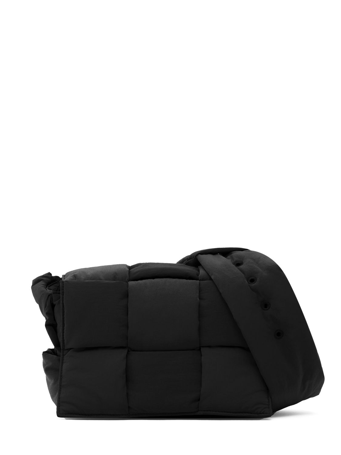 Bottega Veneta Small Cassette Padded Tech Crossbody Bag In Black