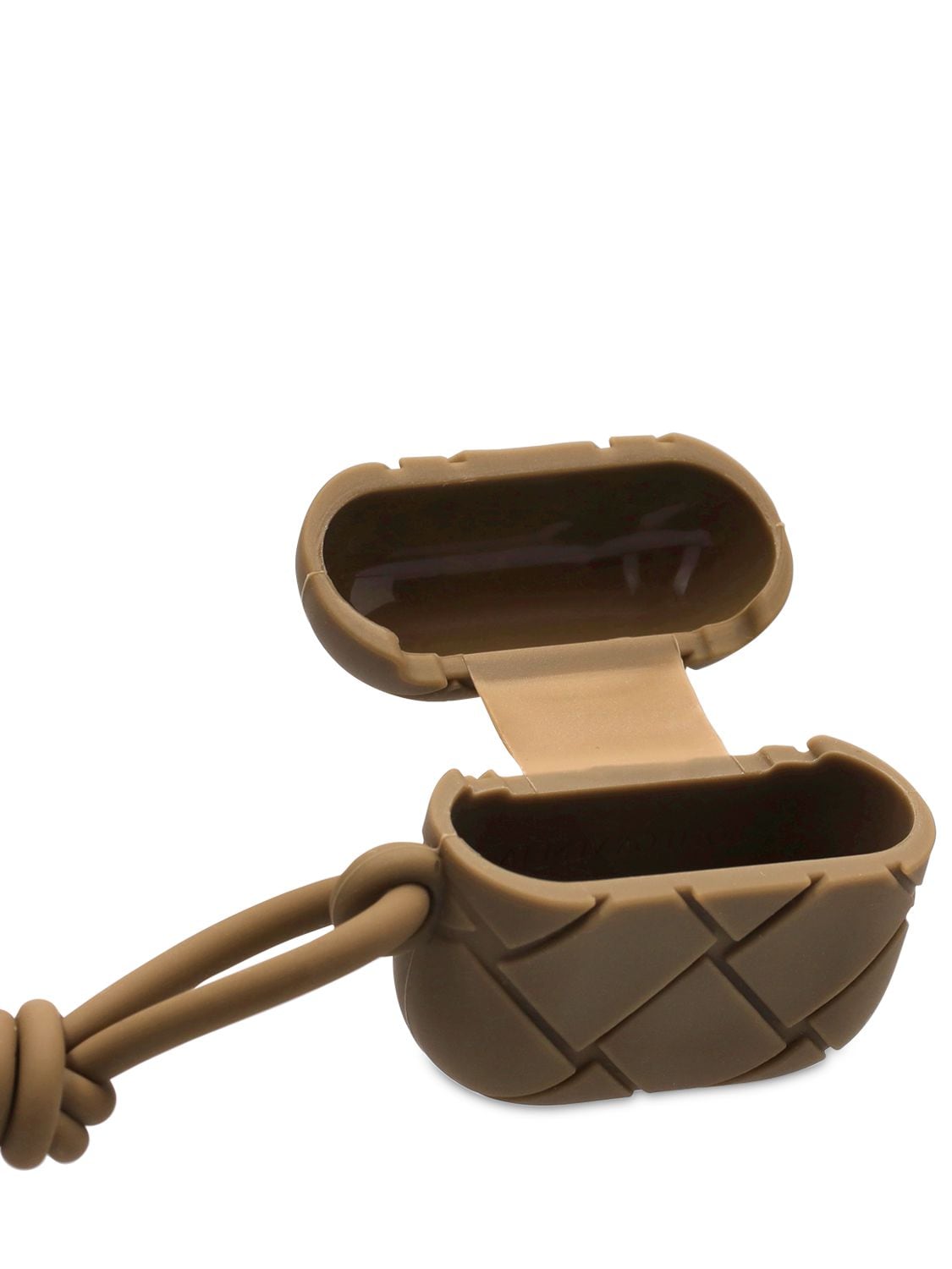 Shop Bottega Veneta Intreccio 3rd Generation Airpod Case In Mud
