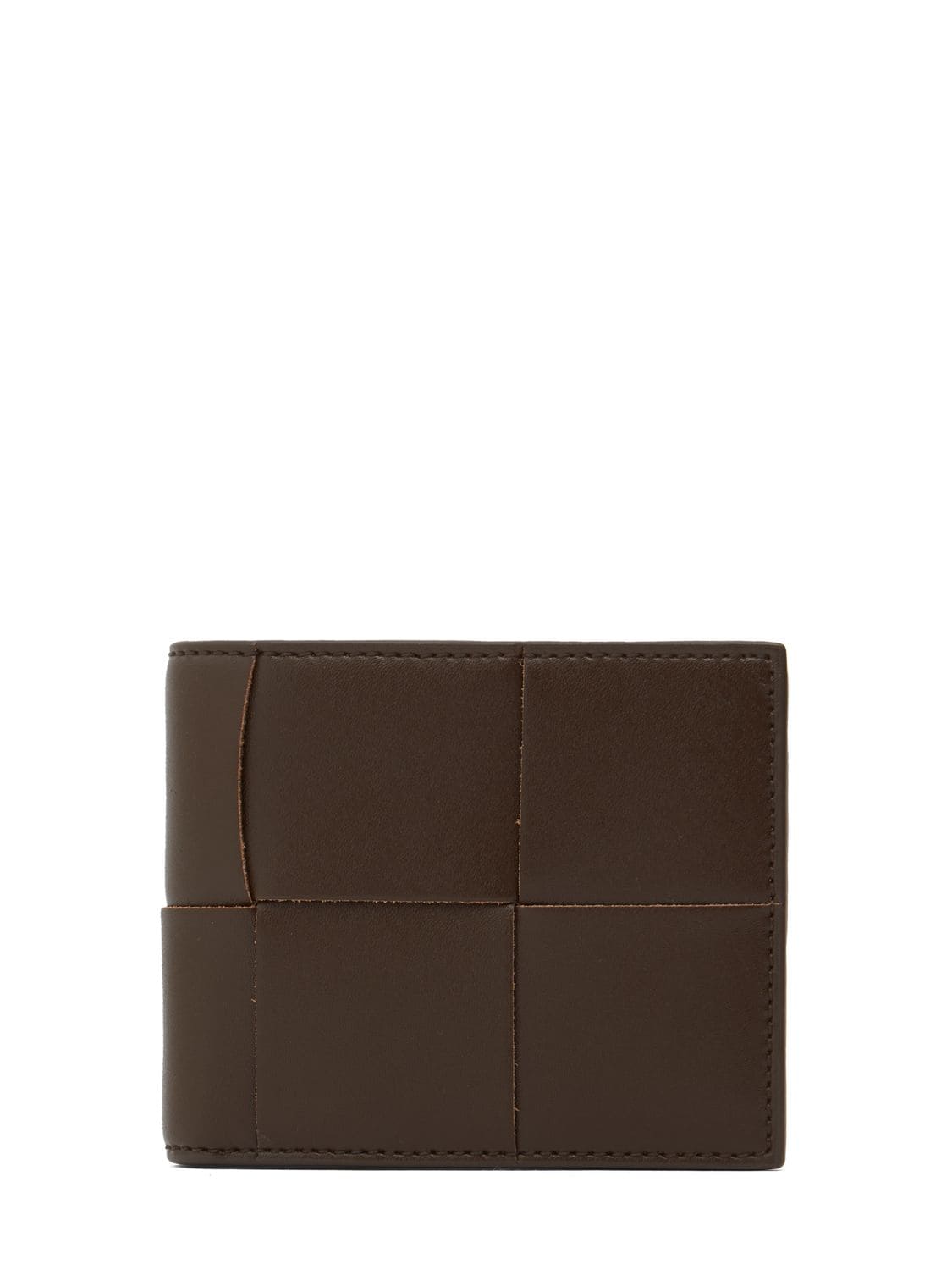 Bottega Veneta Intreccio Leather Wallet In Light Brown